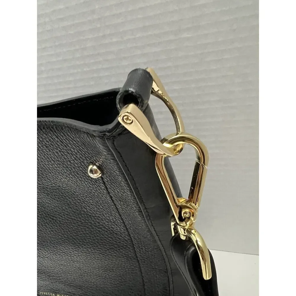 Rebecca Minkoff Women’s Jody Black Leather Feedbag Shoulder Strap